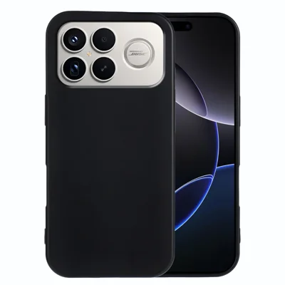 For Xiaomi Redmi K90 Pro Max 5G / Xiaomi Poco F8 Ultra TPU Case Soft Matte Anti-fingerprint Phone Back Cover - Black