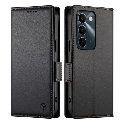 For Realme C83 5G standtaske i PU-læder med wallet til telefon - Sort