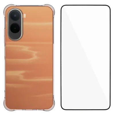 Für Xiaomi Redmi A7 Pro 4G / Xiaomi Poco C85x 5G WANLONFENG WL Series Hülle 2,0 mm TPU Handyhülle mit gehärtetem Glasfolie – Transparent