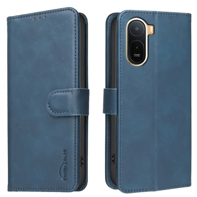Custodia BINFEN COLOR BF37 per Xiaomi Redmi A7 Pro 4G con Portafoglio RFID, Supporto, in Pelle - Blu