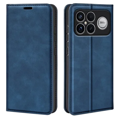 Hoesje Compatibel met Poco F8 Ultra, RFID Block Magnetische Flip Lederen Schokbestendige Beschermhoes met Kaartsleuven, Kickstand