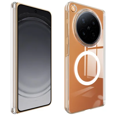 غطاء مغناطيسي لهيكل حماية لهاتف Oppo Find N6 5G القابل للطي، غطاء واقي من مادة البولي كربونات الشفافة