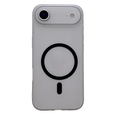 Für iPhone Air Magnetisch Tasche Weichberührung Matt TPU Handyhülle Kompatibel mit MagSafe - Transparent Schwarz