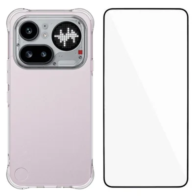 WANLONFENG For Nothing Phone (4a) Pro WL Series Case 2.0mm TPU Phone Cover with Tempered Glass Film - Transparent