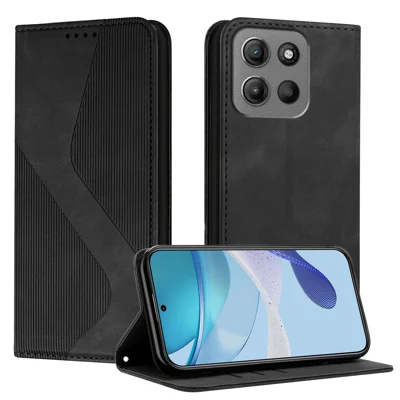 ILING Cover per Motorola Moto G15 / MOTO G15 Power, Custodia a Premium Pelle PU Portafoglio Caso, Ultra Sottile Antiurto Flip Cover con Slot per Scheda/Supporto/RFID Blocking (Blu