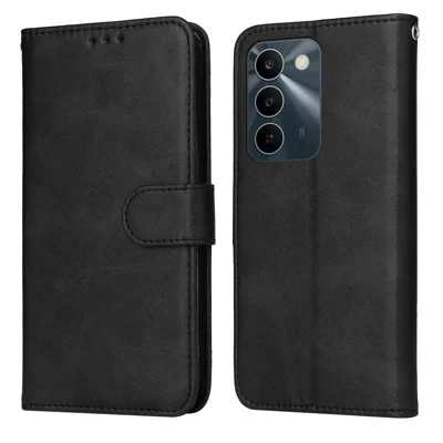 Til Realme C83 5G Taske, Wallet, PU Læder Folio Flip Telefonbeskyttelse - Sort