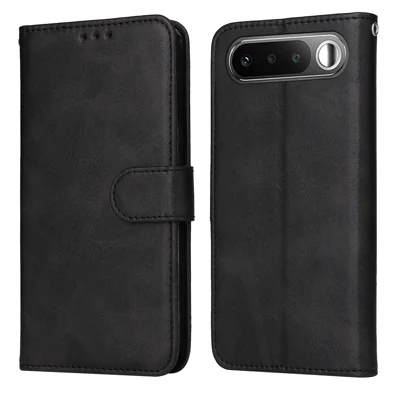 غطاء جلد PU بمحفظة لهاتف Realme 16 5G قابل للطي - أسود