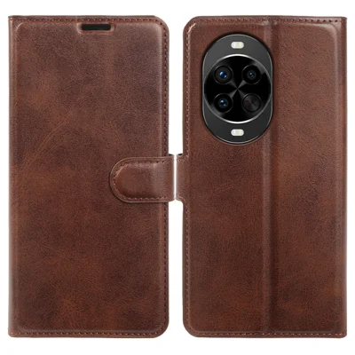For Huawei nova 14 Pro 5G Case Stand Wallet Calf Texture PU Leather Flip Phone Cover - Brown