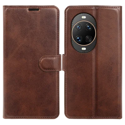 For Huawei nova 14 Ultra 5G Case Stand Wallet Calf Texture PU Leather Flip Phone Cover - Brown