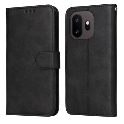 For OnePlus 15T 5G Case Wallet PU Leather Folio Flip Phone Cover - Black