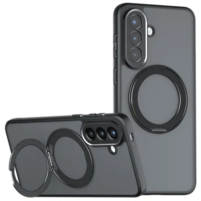 Matte behuizing met magneet voor Samsung Galaxy A15 5G / 4G, 360° draaibare standaard, stoer TPU + PC telefoonhoesje