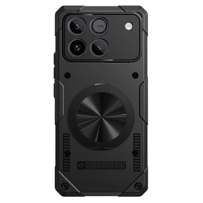 Honor Win 5G Magnetisk Skal med 360° Rotationsring och Kickstand i TPU - Svart