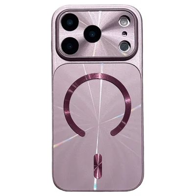 Für iPhone 17 Pro Magnetisch Case Aurora CD-Muster TPU + PC-Handyhülle kompatibel mit MagSafe – Lila