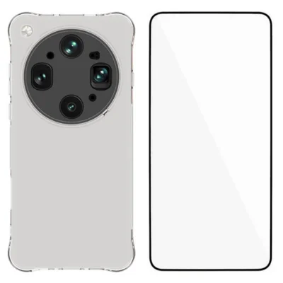Capa para Oppo Find X9 Ultra 5G WANLONFENG Série WL, Capa de Telemóvel TPU 2,0 mm com Filme de Vidro Temperado - Transparente