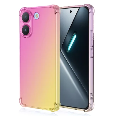 Case For Xiaomi Poco X8 Pro 5G  /  Redmi Turbo 5 5G Gradient Color TPU Anti-Drop Phone Cover - Pink  /  Gold