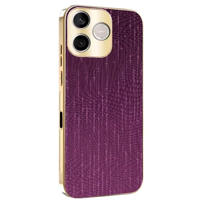 Capa para Honor 600 Lite 5G com Revestimento Electroluminescente, Padrão de Estrela Cadente, Capa Traseira para Telemóvel em PU + TPU + PC - Roxo