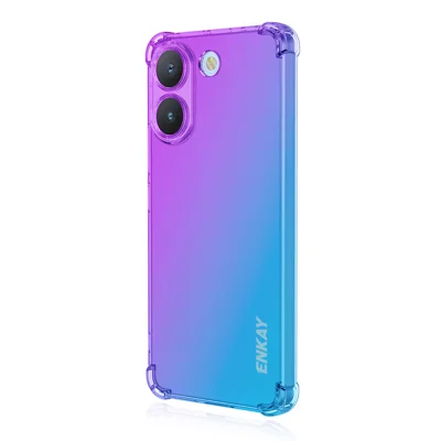 Für Xiaomi Poco X8 Pro 5G TPU-Hülle ENKAY Verdickte Vier-Ecken-Stoßfeste Handy-Rückseite - Lila / Blau