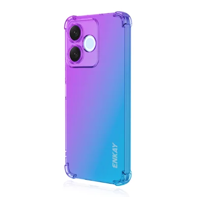 Etui TPU For Honor 500 Smart 5G / Honor 600 Lite 5G ENKAY Grube Narożniki Antyudarowe Ochrona Tył - Fioletowy / Niebieski