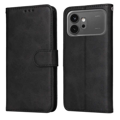 Voor Honor 600 Pro 5G / Honor 600 5G Hoesje Portemonnee PU Leren Folio Flip Hoes - Zwart
