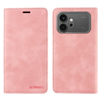 Pour Honor 600 Pro 5G / Honor 600 5G Étui BETOPNICE Fermeture Magnétique Blocage RFID Portefeuille Support Housse en Cuir - Rose