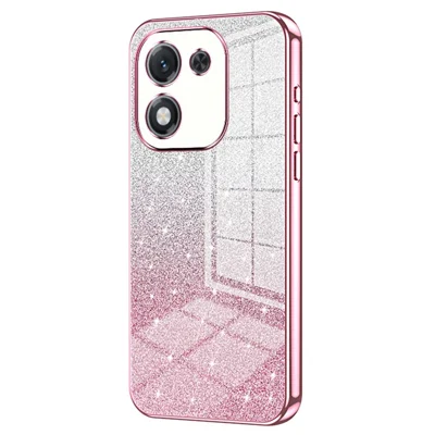 For Honor X70i Case Electroplating Gradient Glitter TPU Phone Cover - Pink