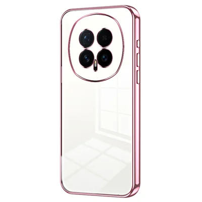 Voor Honor Magic8 5G hoesje Electrolytisch verzinkt frame zacht TPU telefoonhoesje - Roze