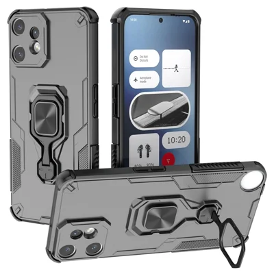 Bulk Purchasing For Nothing CMF Phone 2 Pro Case Rotatable Ring Kickstand PC + TPU Shockproof Phone Cover - Black