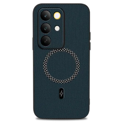 غطاء لهاتف Realme C85 5G / 15x (الهند) 5G، غطاء رفيع جدًا من جلد البولي يوريثان المقاوم للصدمات بنمط مثلثات - أزرق