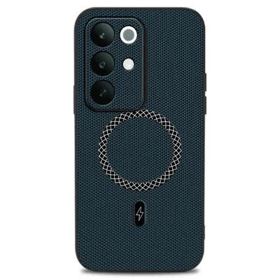 For Realme C85 Pro 4G Case Triangle Texture PU Leather Shockproof Ultra Thin Cover - Blue