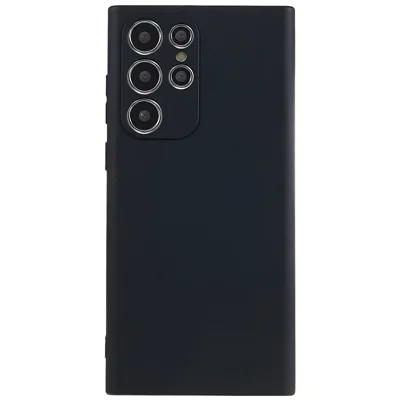 Back Shell for Samsung Galaxy S22 Ultra 5G Scratch Resistant Matte Phone Case Cell Phone Soft TPU Protective Back Cover - Black