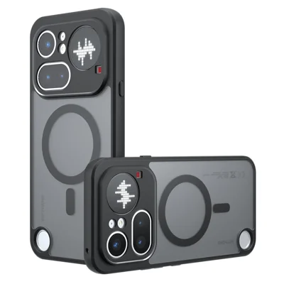 Voor Nothing Phone (4a) Pro Magnetische Case TPU + PC Matte Touch Cover - Zwart
