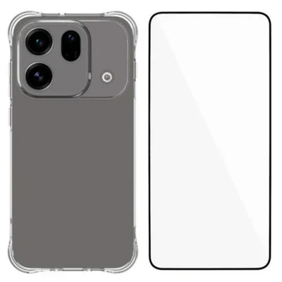 WANLONFENG For Oppo Find X9s Pro 5G WL Series Case 2.0mm TPU Phone Cover with Tempered Glass Film - Transparent