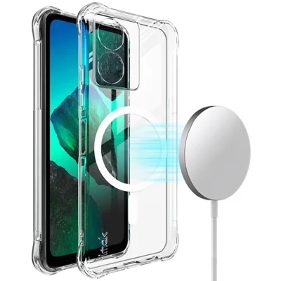 IMAK Magnetic Case for HMD Key 4G  /  Aura 2  /  Arc 4G Airbag Shockproof Protection TPU Phone Cover - Transparent