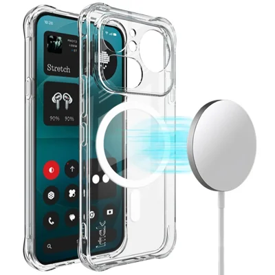 IMAK für Nothing Phone (4a) Pro Magnetisches Case Airbag Stoßfestes Schutzhülle aus TPU - Transparent