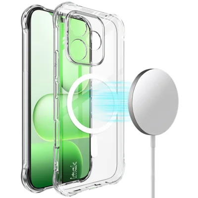 Capa Magnética IMAK para Honor 600 Lite 5G / 500 Smart 5G Airbag de Proteção Anti-choque em TPU - Transparente