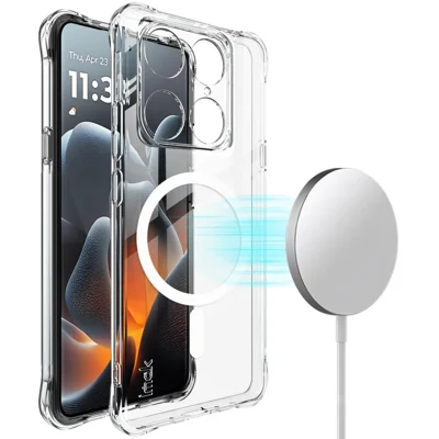IMAK Magnetische Hülle für Motorola Edge 70 Ultra 5G / Moto X70 Air Pro 5G / Signature 5G Airbag Stoßfestschutz TPU Handyhülle - Transparent