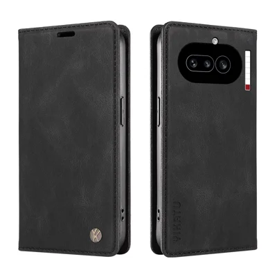 Pour Nothing Phone (4a) Étui Cuir YIKATU YK-004 Coque Portefeuille Effet Peau - Noir