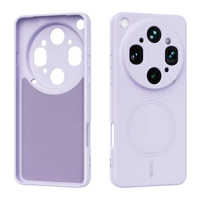 ABEEL Funda Magnética para Oppo Find X9 Ultra 5G, Funda Trasera de Silicona Líquida Táctil - Morado