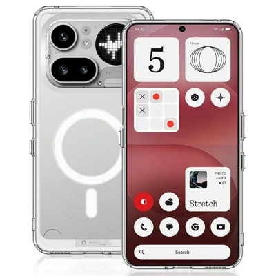 För Nothing Phone (4a) Pro Magnetisk Skal Transparent TPU Anti Drop Mobilskal