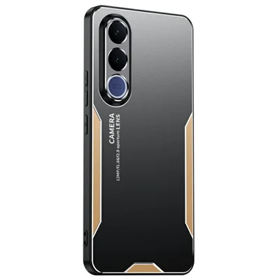 For vivo V70 FE 5G Phone Case Aluminium Alloy TPU PC Back Cover - Gold