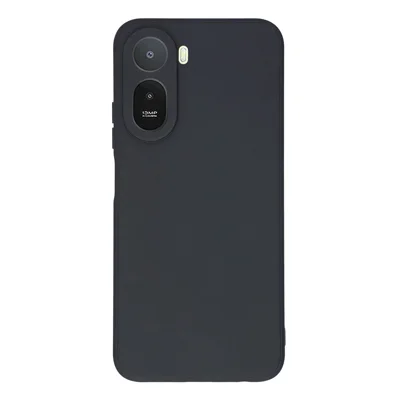 Precise Cutouts Case for Xiaomi Poco C85x 5G / Redmi A7 Pro 4G (171.56mm) / Redmi A7 Pro 5G Straight Edge TPU Shockproof Phone Cover - Black