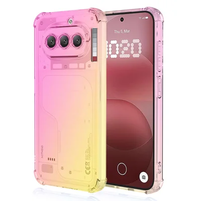 Für Nothing Phone (4a) Hülle Verlaufsfarbe TPU Anti-Drop-Handyhülle - Rosa / Gold