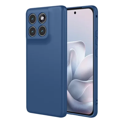 Coque pour Motorola Edge 70 Fusion+ 5G / Edge 70 Fusion 5G, effet silicone liquide, souple en TPU, protection antidéflagration - Bleu