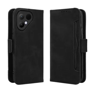 For TECNO Pova Curve 2 5G Leather Case Phone Wallet Cover with Multiple Card Slots - Black
