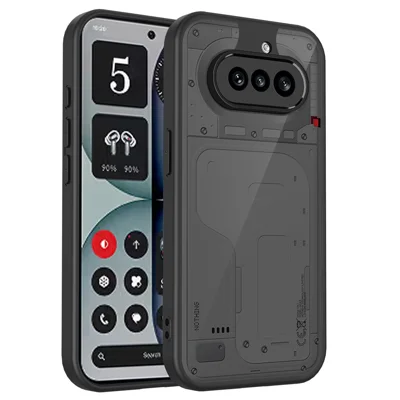 Für Nothing Phone (4a) Mattes Handyhülle Semi-transparent Schwarz Hautfreundliche TPU-PC-Hülle - Transparent Schwarz