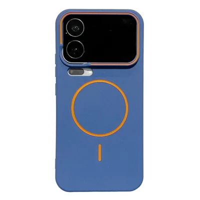 For Xiaomi 17 Pro Magnetic Case Matte Liquid Silicone Cover - Blue