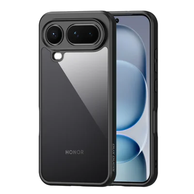 Pour Honor Magic8 Pro Air 5G DUX DUCIS Série Aimo Coque de téléphone transparente arrière PC + TPU (Certification REACH) - Noir