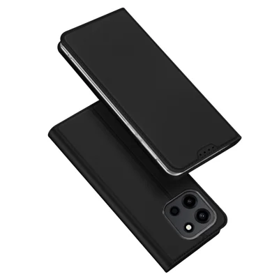 Voor OnePlus Nord 6 5G Hoesje DUX DUCIS Skin Pro Serie Leren Standhoes met Kaarthouder - Zwart