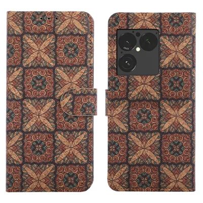 For Sony Xperia 1 VIII Leather Wallet Case Bohemian-style TPU PU Phone Cover with Stand - Hearts