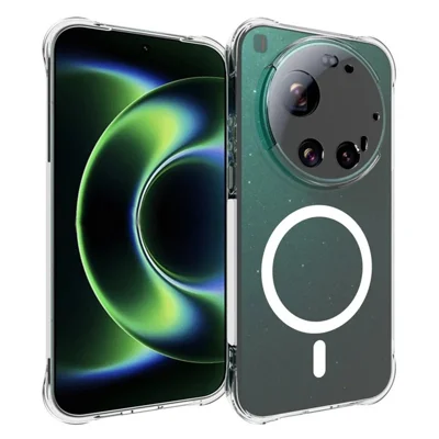 WANLONFENG TM1 Series For Xiaomi 17 Ultra 5G 2.0mm Magnetic Case Clear TPU Phone Back Cover - Transparent
